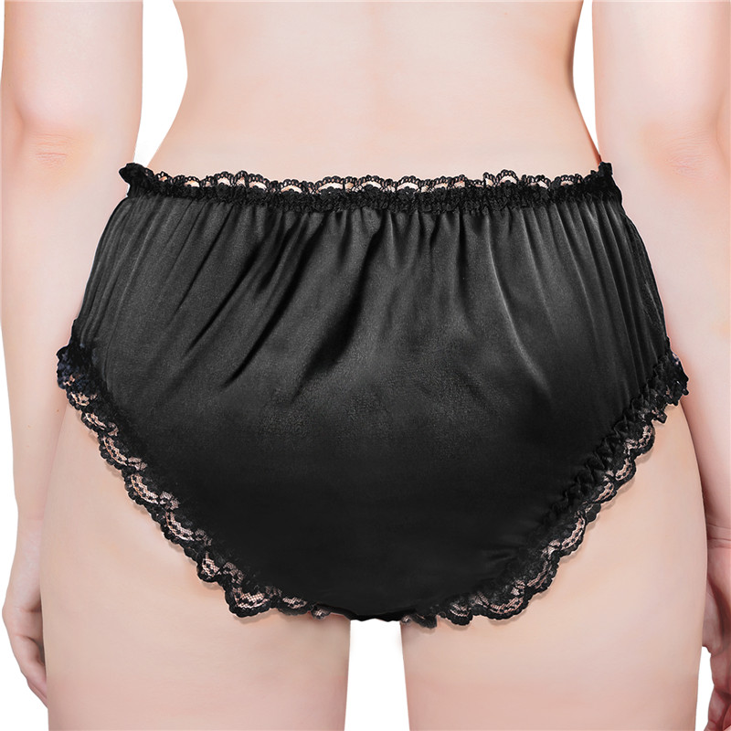 SissyUniversity Lacy Frill Panties Black - Image 3