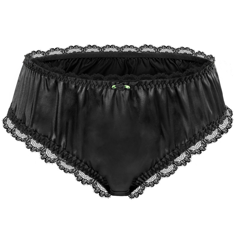 SissyUniversity Lacy Frill Panties Black - Image 5