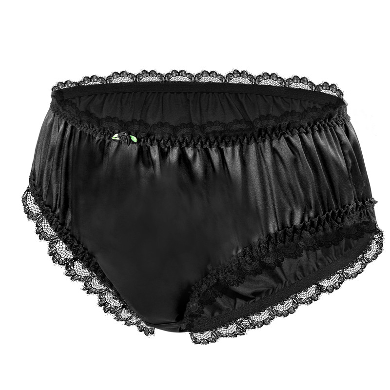 SissyUniversity Lacy Frill Panties Black - Image 6