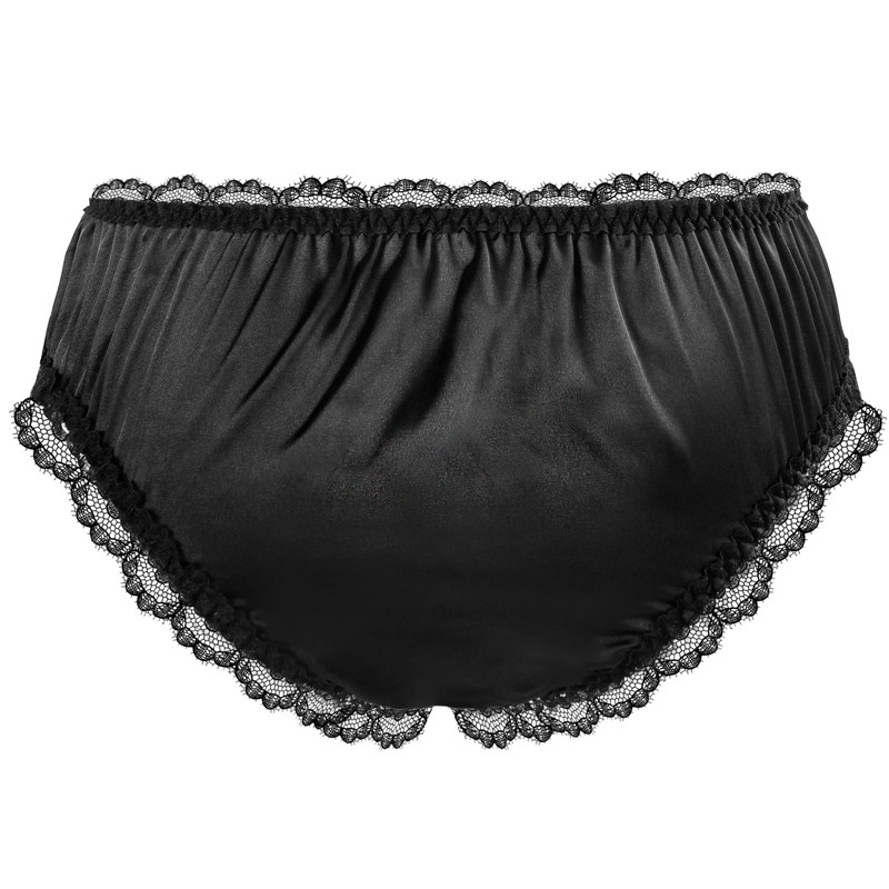SissyUniversity Lacy Frill Panties Black - Image 7