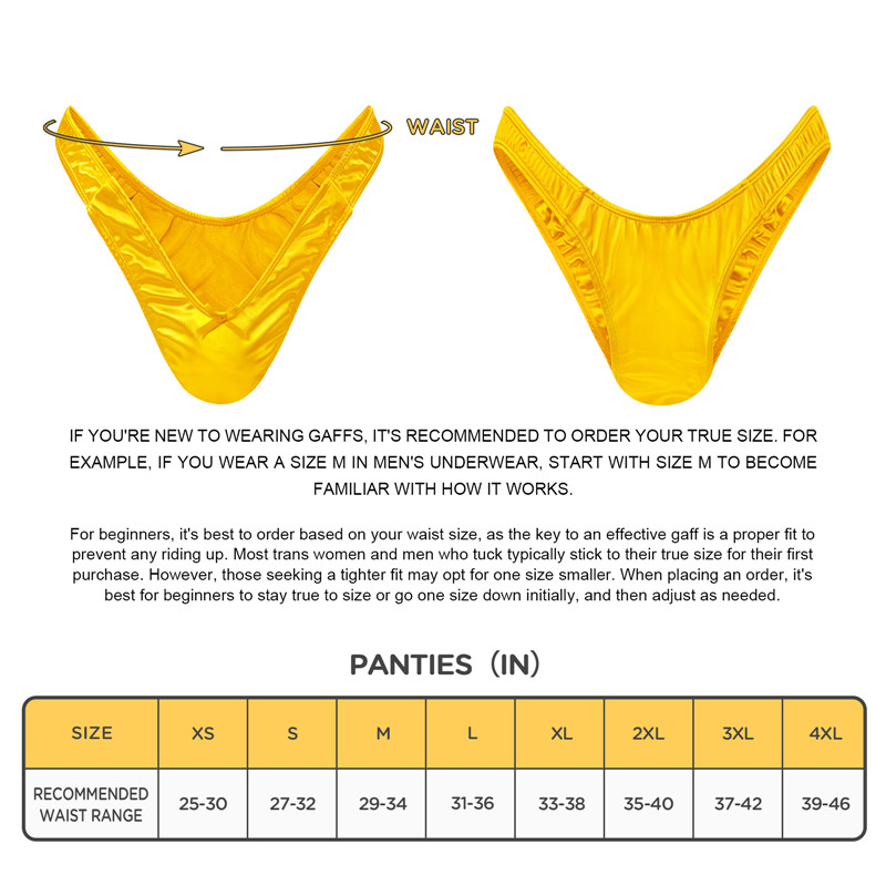 Little Secret Thong Tucking Gaff Panties Orange - Image 4