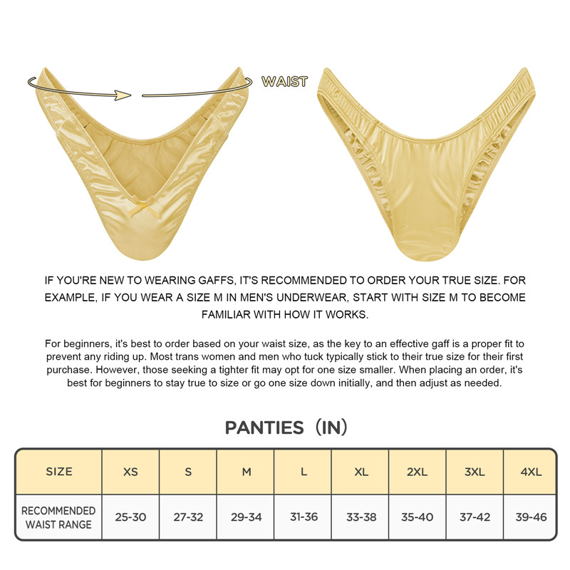 Little Secret Thong Tucking Gaff Panties Gold - Image 4