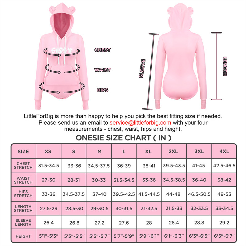 Cozy SissyUniversity Bear Hoodie Sweatshirt Onesie Pink - Image 4