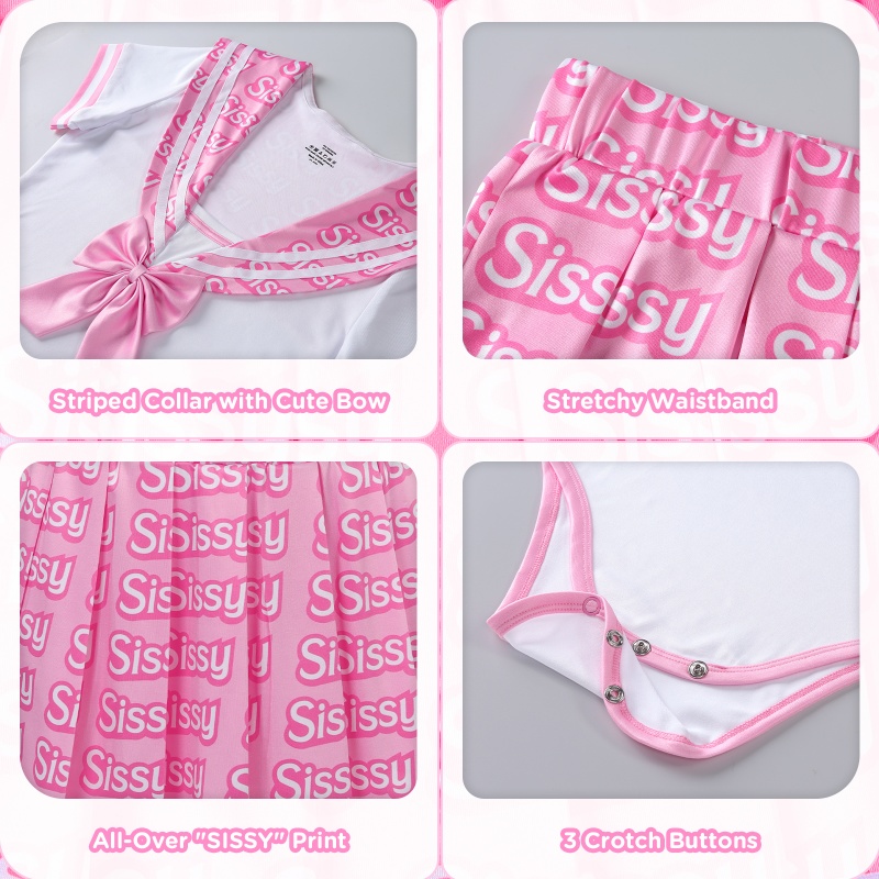 SissyUniversity Schoolgirl Onesie Skirt Set - Image 7
