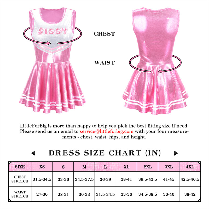 Cheer SissyUniversity Sparkle Metallic Bodycon Mini Dress Pink - Image 4