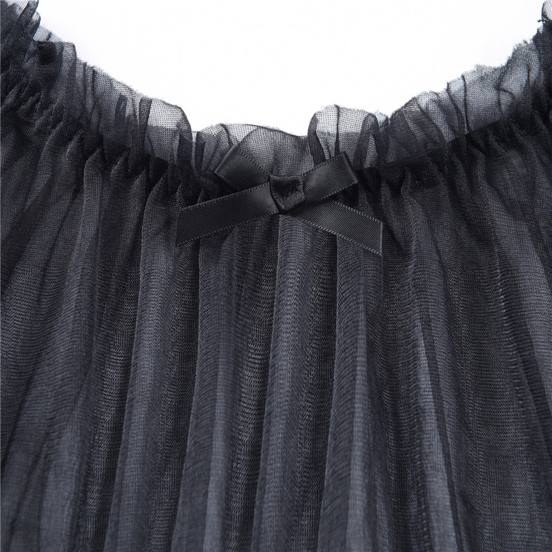 Unisex Mesh Seethrough Babydoll Dress Black - Image 7