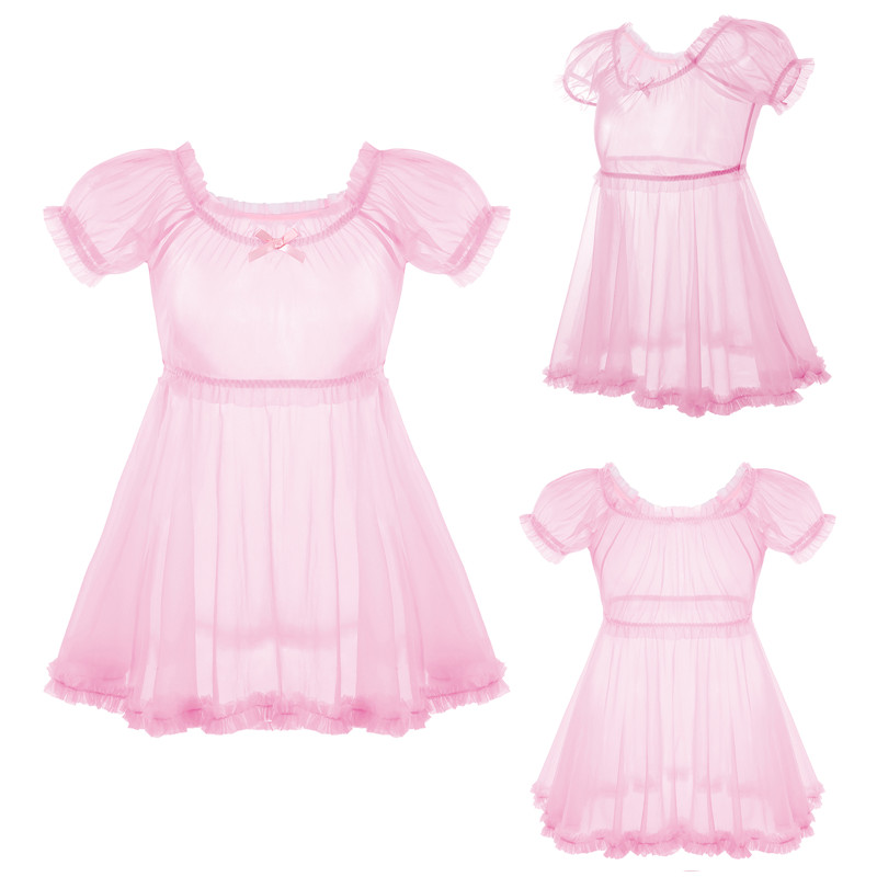 Unisex Mesh Seethrough Babydoll Dress - Image 7
