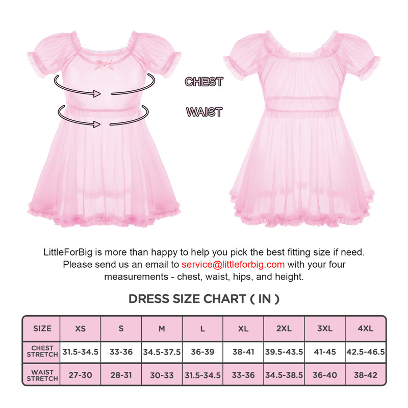 Unisex Mesh Seethrough Babydoll Dress - Image 4