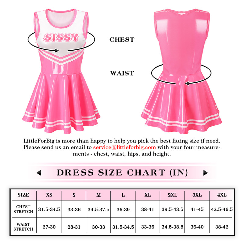 Cheer SissyUniversity Faux Leather Shiny Mini Dress - Image 4