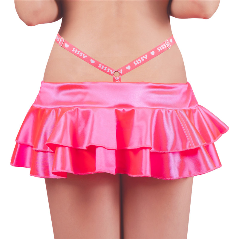 Satin SissyUniversity Side Strap Micro Skirt - Image 5