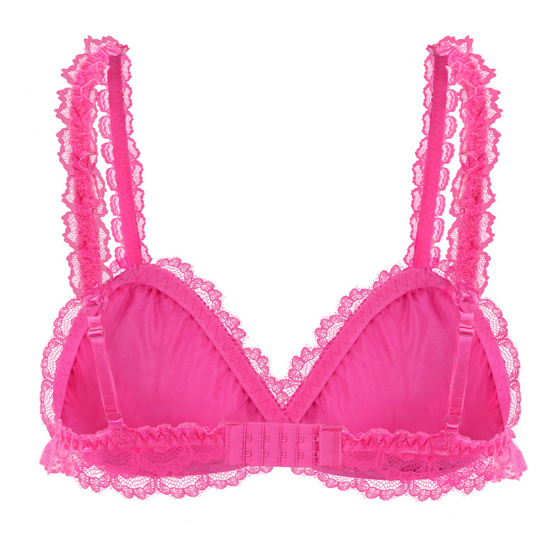 SissyUniversity Lacy Frill Bralette Rose - Image 7