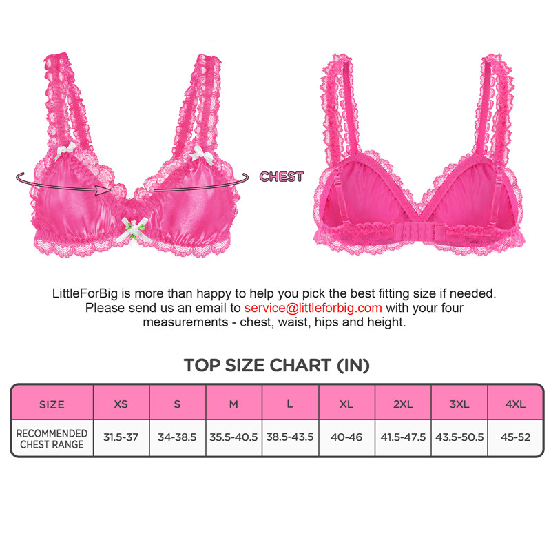 SissyUniversity Lacy Frill Bralette Rose - Image 4