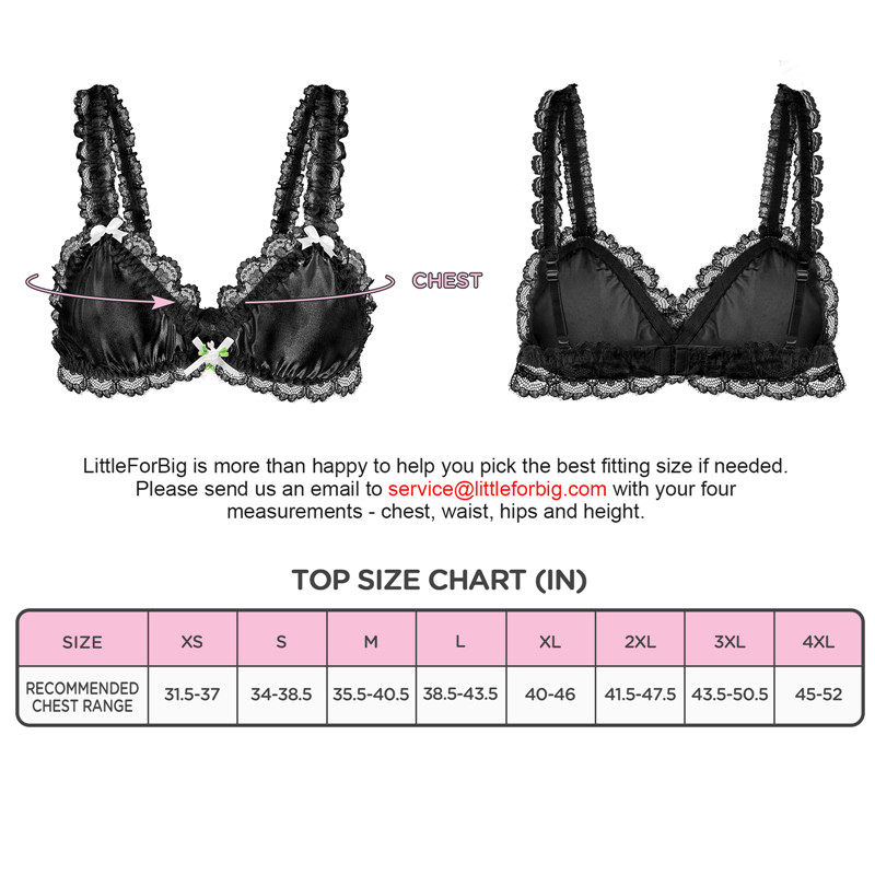 SissyUniversity Lacy Frill Bralette Black - Image 4