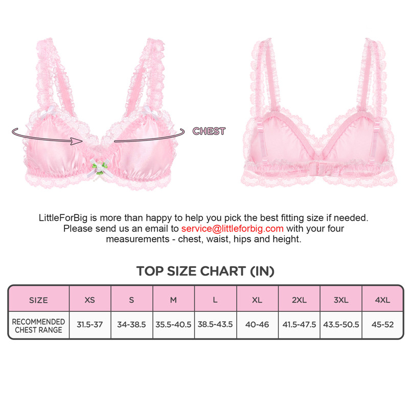SissyUniversity Lacy Frill Bralette Pink - Image 4