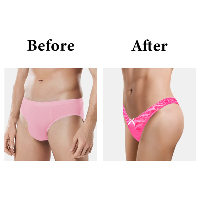 Little Secret Thong Tucking Gaff Panties Hot Pink - Image 8