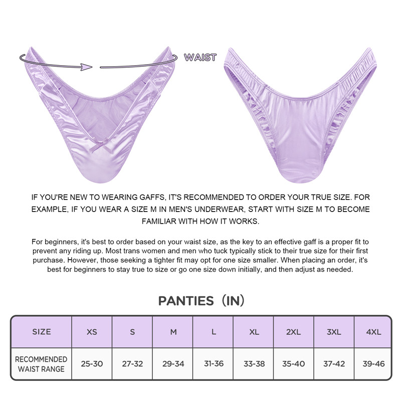 Little Secret Thong Tucking Gaff Panties Light Purple - Image 4