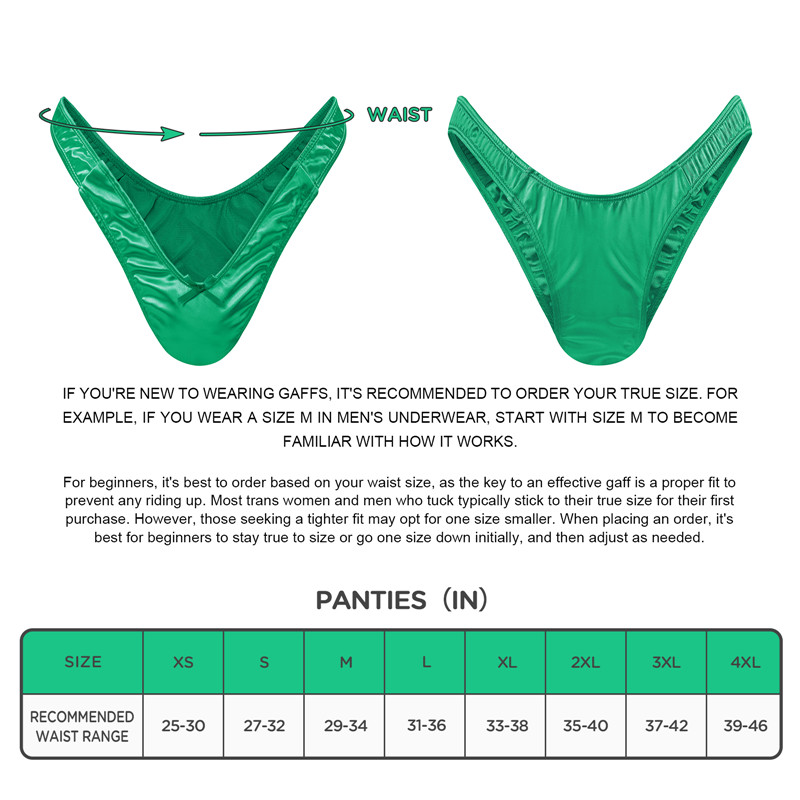 Little Secret Thong Tucking Gaff Panties Green - Image 4