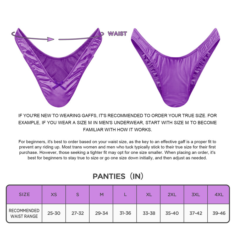 Little Secret Thong Tucking Gaff Panties Purple - Image 4