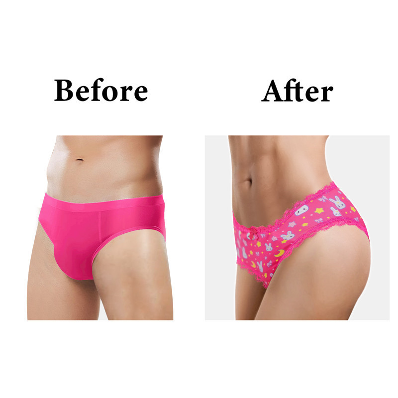 Cheeky Usagi Tucking Gaff Panties Hot Pink - Image 5