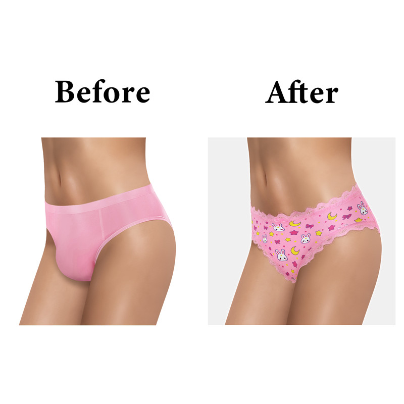 Cheeky Usagi Tucking Gaff Panties Pink - Image 5