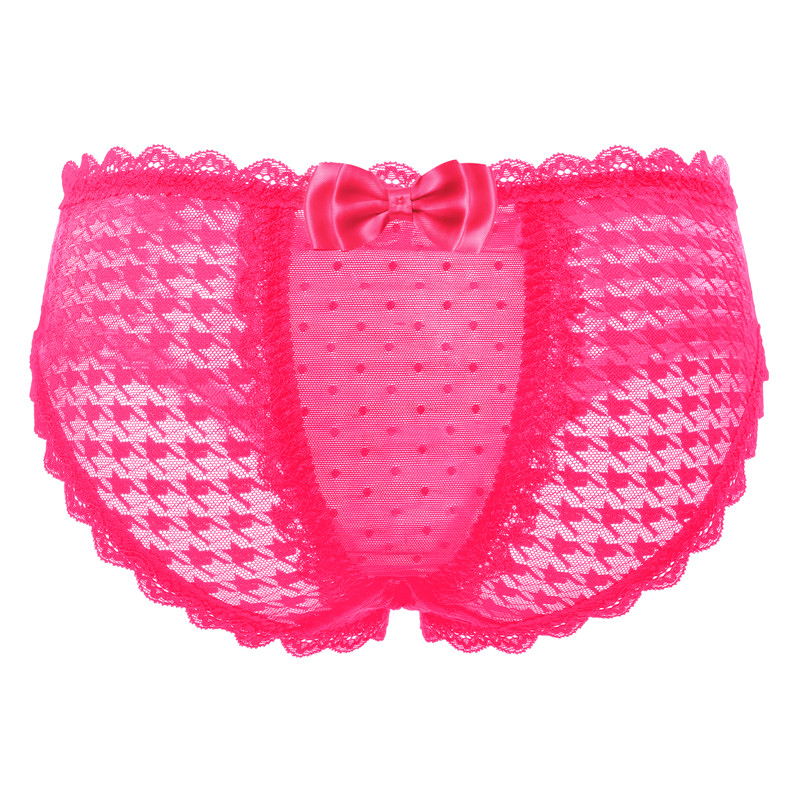 Cheeky Bow Tucking Gaff Panties Hot Pink - Image 9