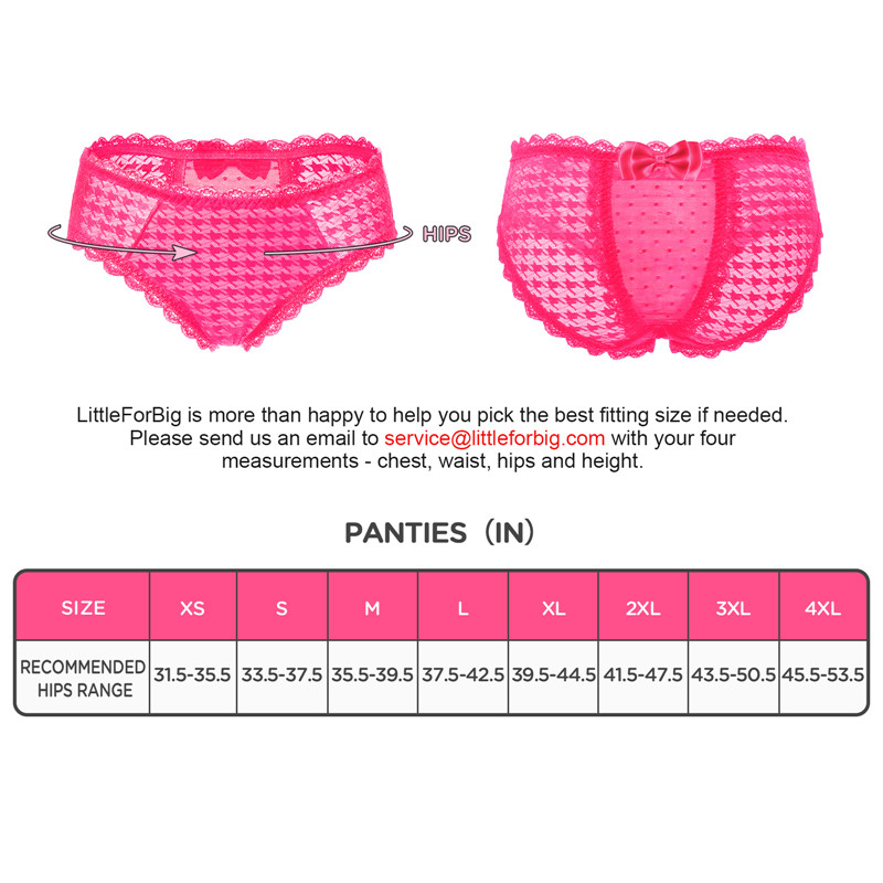 Cheeky Bow Tucking Gaff Panties Hot Pink - Image 4