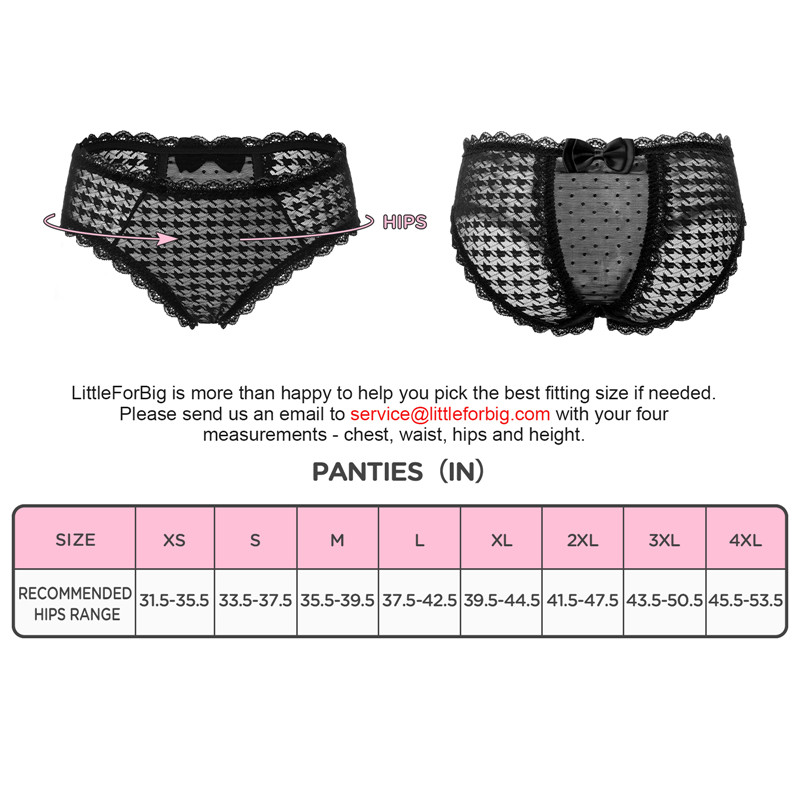 Cheeky Bow Tucking Gaff Panties Black - Image 4