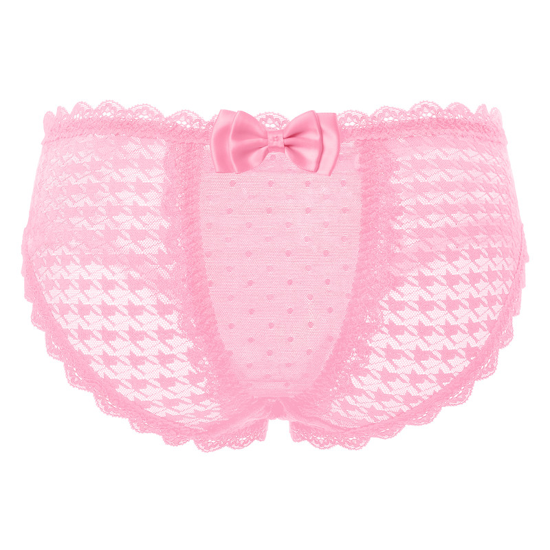 Cheeky Bow Tucking Gaff Panties Pink - Image 7