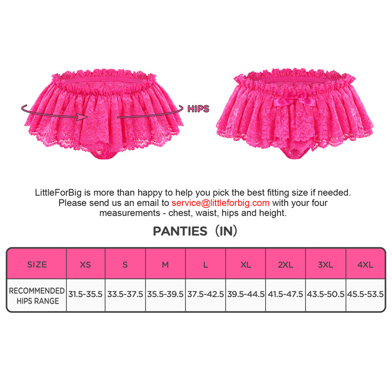 SissyUniversity Lace Skirted Thong Panties Hot Pink - Image 4