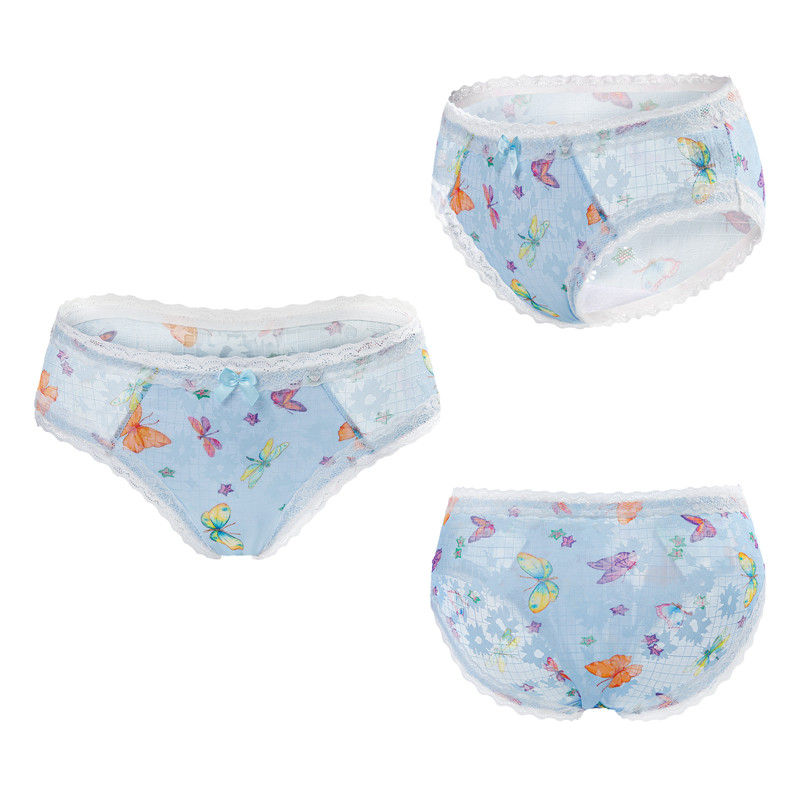 Butterflies Pattern Tucking Gaff Panties - Image 6