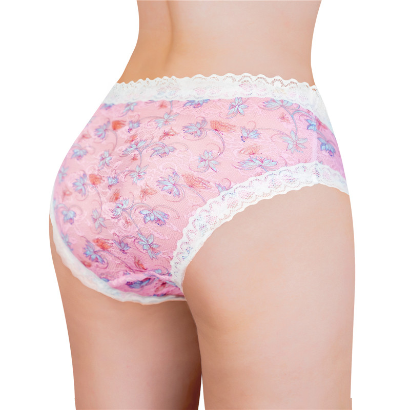 Cottagecore Pattern Tucking Gaff Panties Pink - Image 3