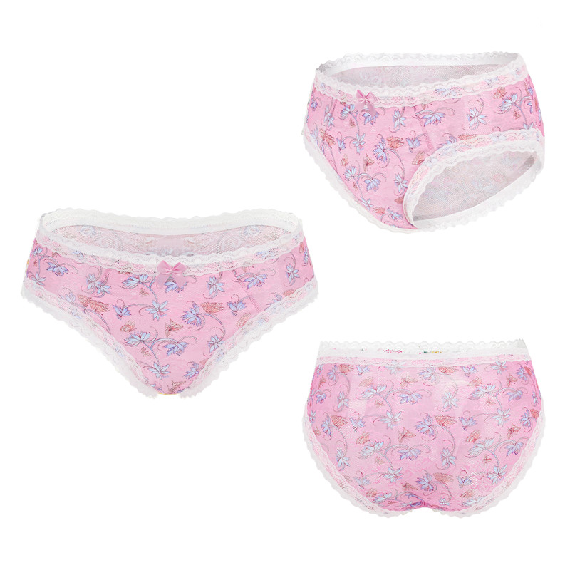 Cottagecore Pattern Tucking Gaff Panties Pink - Image 6