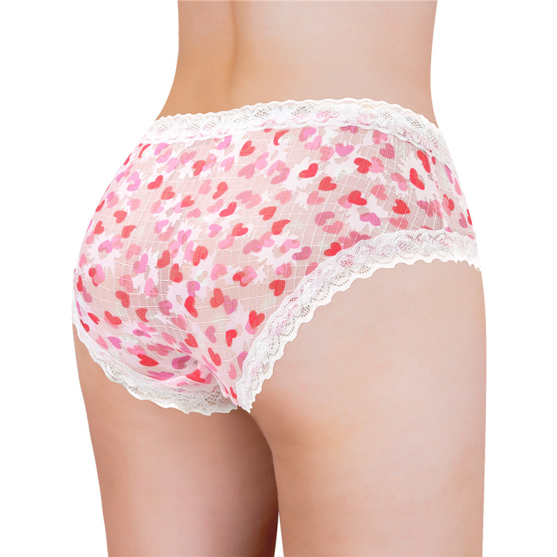Hearts Pattern Tucking Gaff Panties - Image 3
