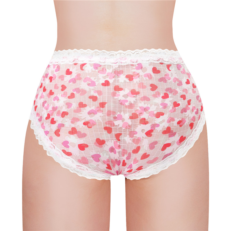 Hearts Pattern Tucking Gaff Panties - Image 5