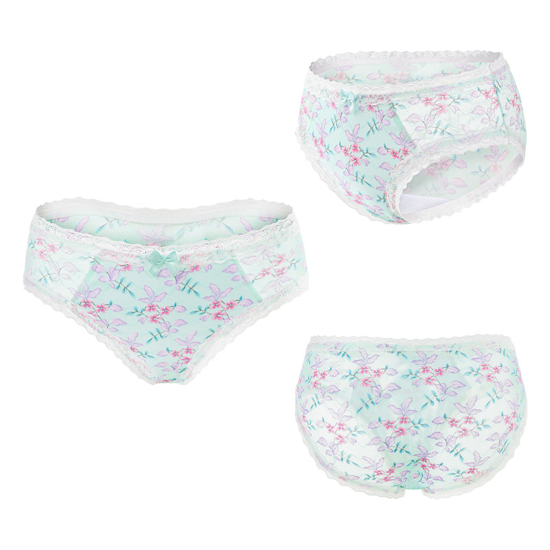Cottagecore Pattern Tucking Gaff Panties Green - Image 7