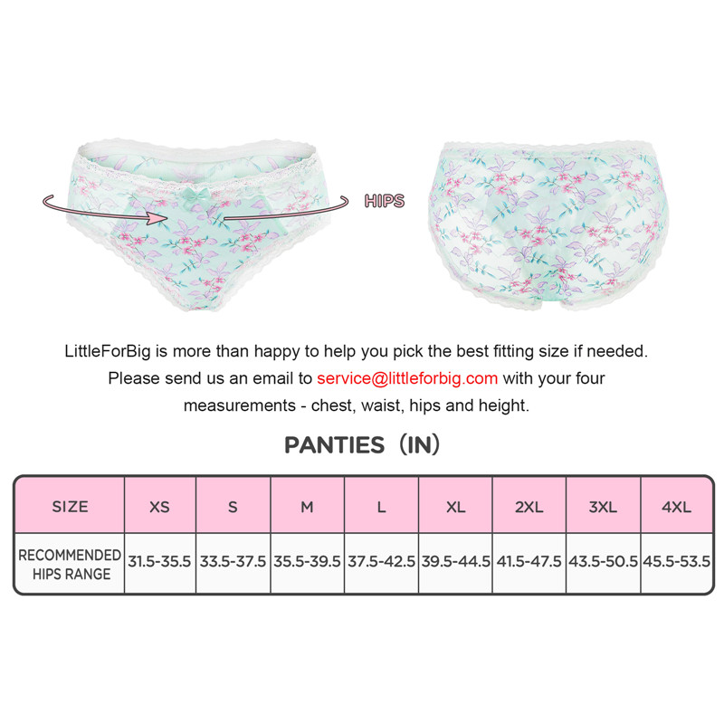 Cottagecore Pattern Tucking Gaff Panties Green - Image 4