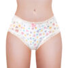 Hearts and Dots Pattern Tucking Gaff Panties