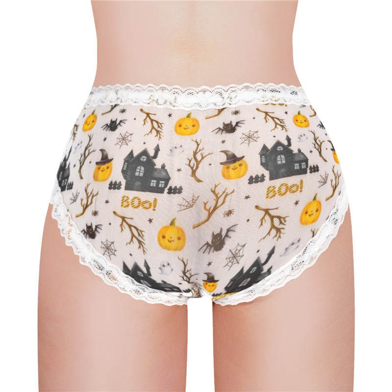Pumpkin Halloween Pattern Tucking Gaff Panties - Image 2