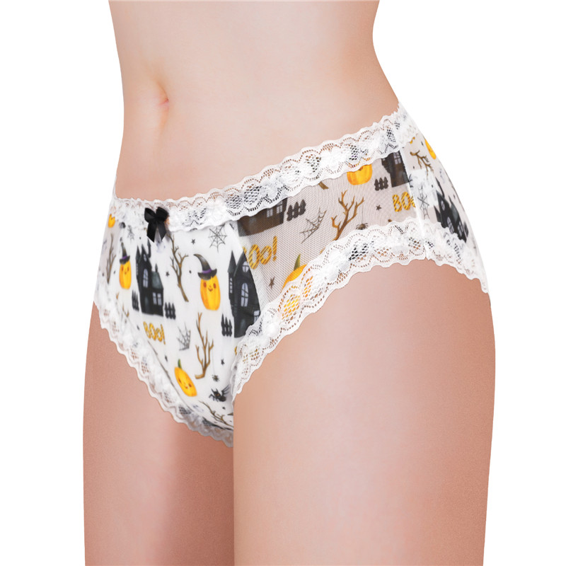 Pumpkin Halloween Pattern Tucking Gaff Panties - Image 3