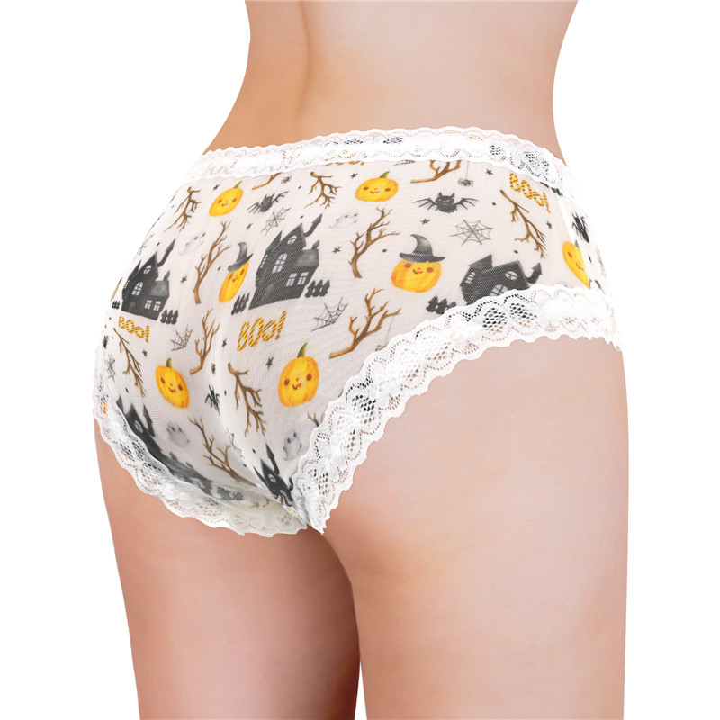 Pumpkin Halloween Pattern Tucking Gaff Panties - Image 5
