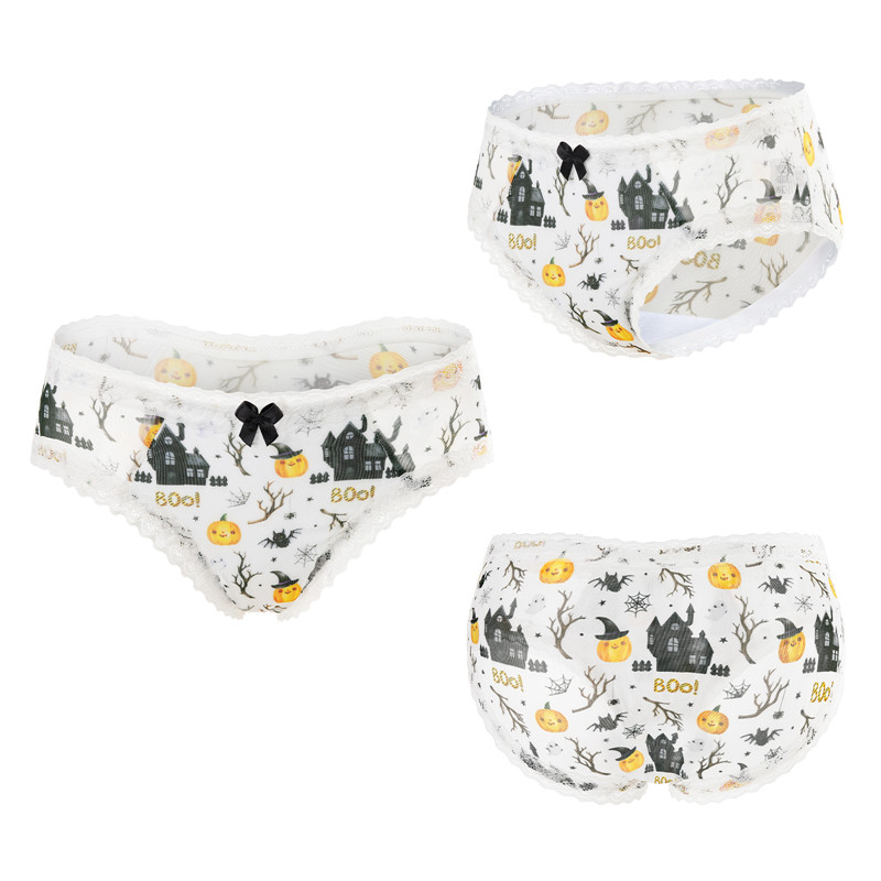 Pumpkin Halloween Pattern Tucking Gaff Panties - Image 7