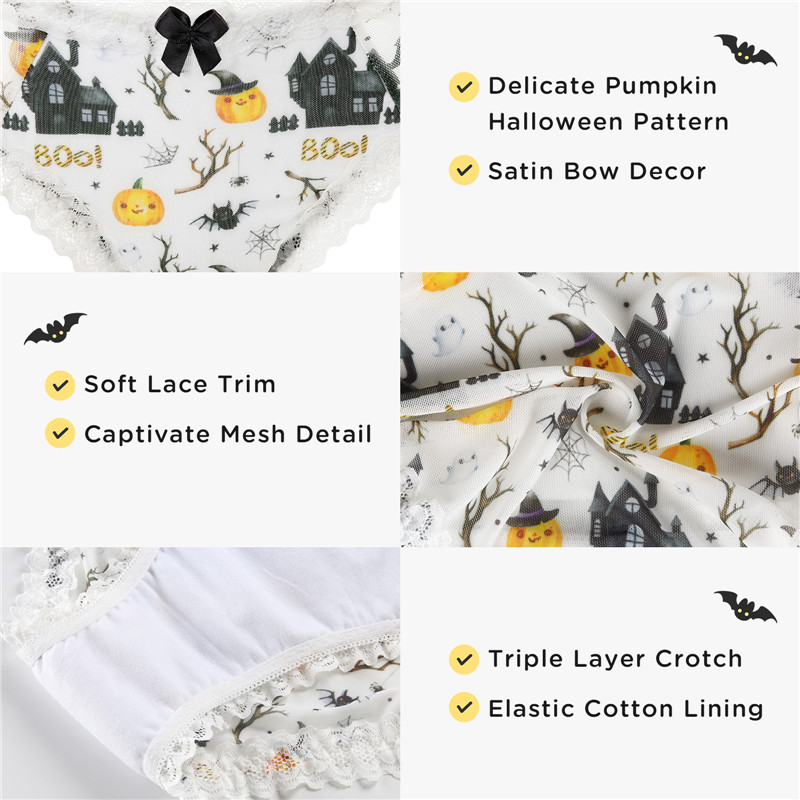 Pumpkin Halloween Pattern Tucking Gaff Panties - Image 8