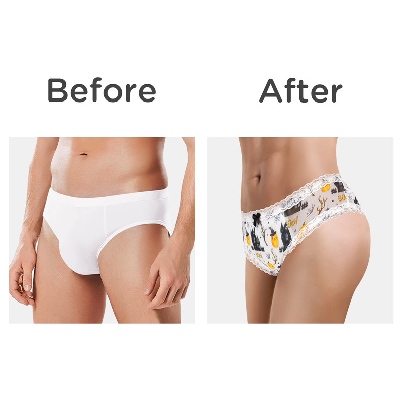 Pumpkin Halloween Pattern Tucking Gaff Panties - Image 6