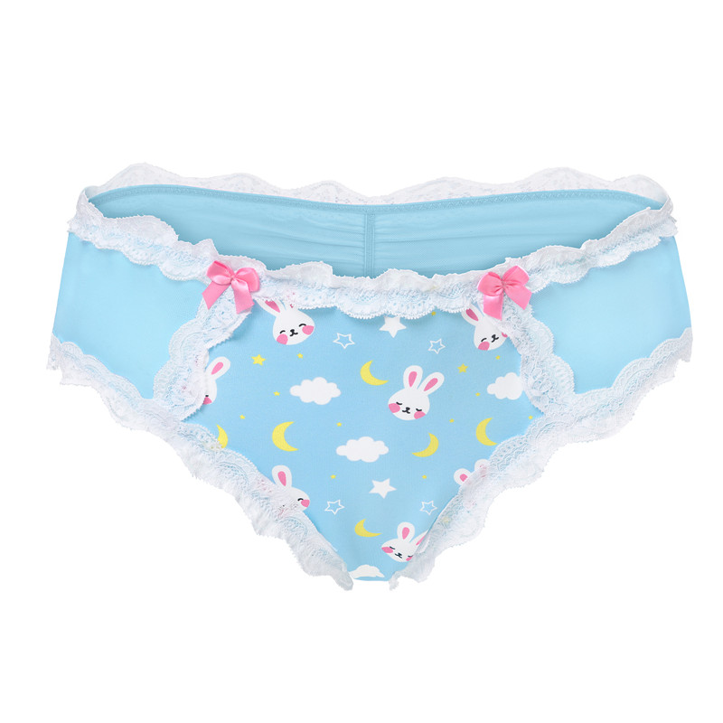 Snuggle Bunny Pattern Tucking Gaff Panties Blue - Image 6