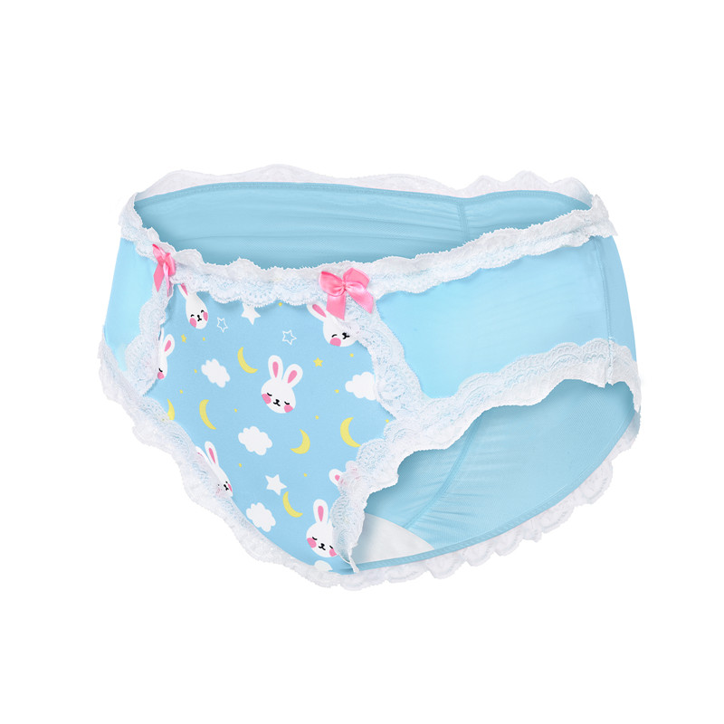 Snuggle Bunny Pattern Tucking Gaff Panties Blue - Image 7