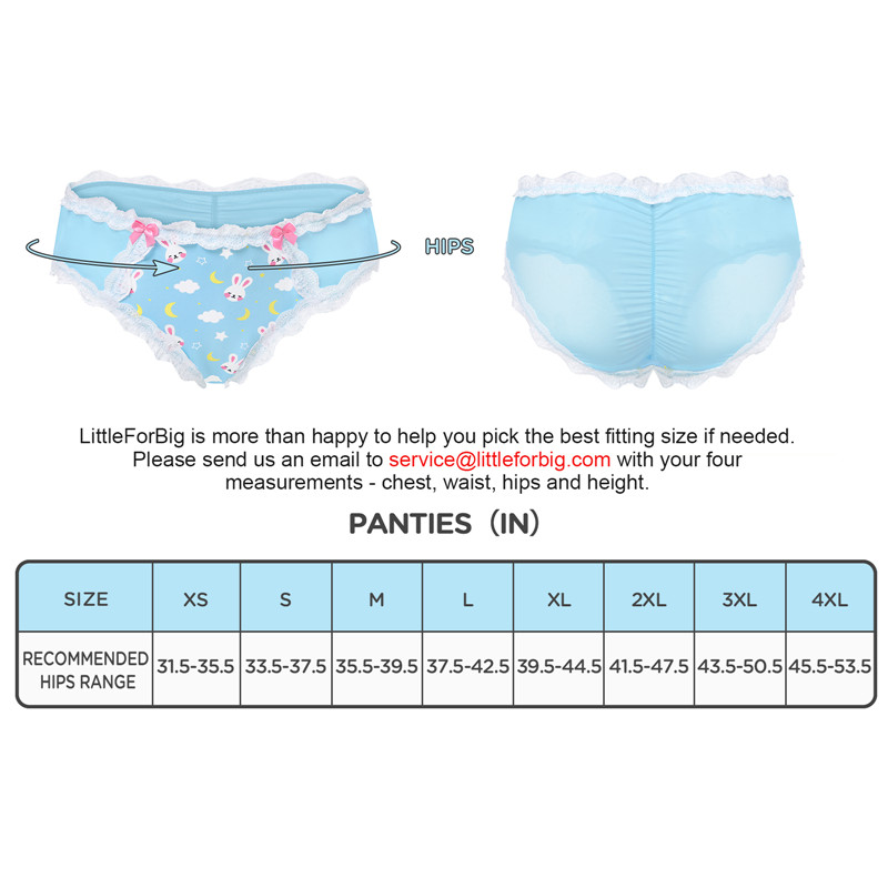 Snuggle Bunny Pattern Tucking Gaff Panties Blue - Image 4