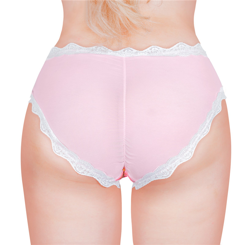 Snuggle Bunny Pattern Tucking Gaff Panties Pink - Image 2