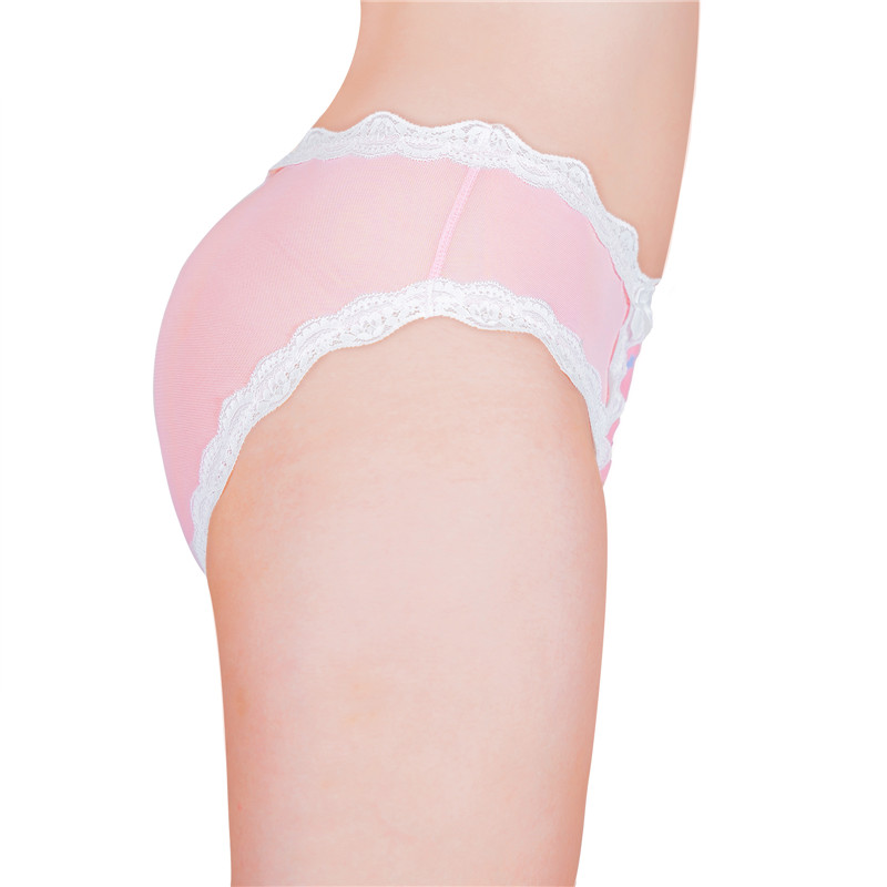 Snuggle Bunny Pattern Tucking Gaff Panties Pink - Image 3