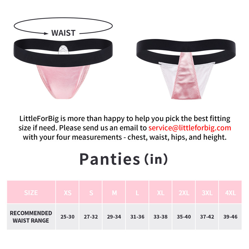 Wider Straps Thong Tucking Gaff Panties Pink - Image 4