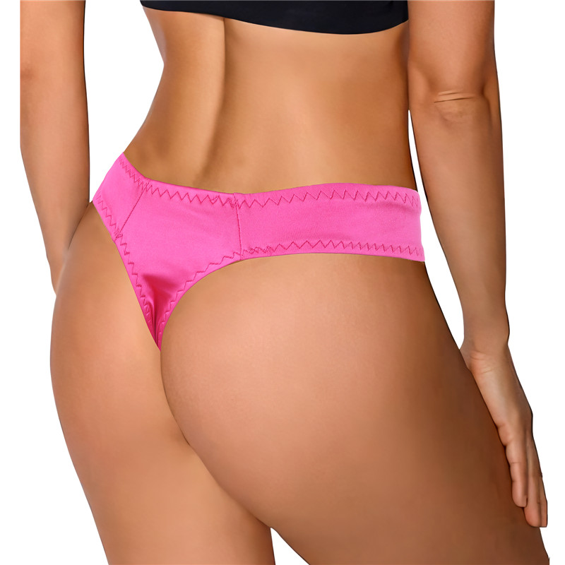 Thick Band Tucking Gaff Thong Panties Rose - Image 3